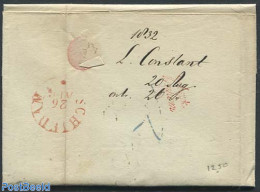 Netherlands 1832 Folding Letter To The Mayor Of Schiedam, Postal History - ...-1852 Precursores
