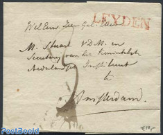 Netherlands 1820 Folding Cover From Leiden To Amsterdam With Leiden Mark, Postal History - ...-1852 Precursori