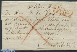 Netherlands 1829 Folding Cover From Arnhem To Amsterdam, Postal History - ...-1852 Precursores