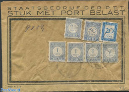 Netherlands 1947 Postage Due 4x 1 Cent. 50cent, 20cent, 2,5 Cent, Postal History - Covers & Documents