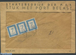 Netherlands 1949 Postage Due 3x 7 Cent, Postal History - Lettres & Documents