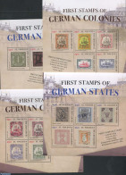 Saint Vincent 2015 First Stamps Of German States 4 S/s, Mint NH, Stamps On Stamps - Briefmarken Auf Briefmarken
