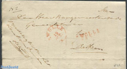 Netherlands 1839 Folding Letter From Zwolle To Dalfsen, Postal History - ...-1852 Precursori