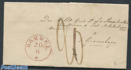 Netherlands 1855 Folding Cover From Alkmaar To Leeuwarden, Almaar 1855 Mark Added, Postal History - Brieven En Documenten