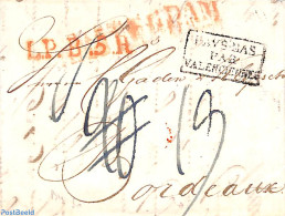 Netherlands 1825 Folding Letter From Amsterdam To Bordeaux, Postal History - ...-1852 Precursores