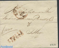 Netherlands 1835 Folding Cover From Zwolle To The Hague, Franko Zwolle Mark, Postal History - ...-1852 Prephilately