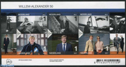 Netherlands 2017 King Willem-Alexander 50th Birthday 6v M/s, Mint NH, History - Transport - Kings & Queens (Royalty) -.. - Unused Stamps