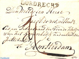 Netherlands 1825 Folding Cover Send From Dordrecht To Amsterdam, Postal History - ...-1852 Préphilatélie