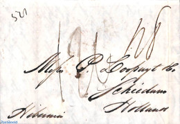 Netherlands 1847 Folding Letter To Schiedam With A 1847 Mark And A Schiedam Mark, Postal History - ...-1852 Vorläufer
