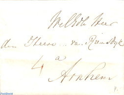 Netherlands 1809 Folding Letter To Arnhem., Postal History - ...-1852 Vorläufer