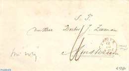 Netherlands 1867 Little Envelope From Zwolle To Amsterdam With A Proef Stempel And A Amsterdam Mark, Postal History - Cartas & Documentos