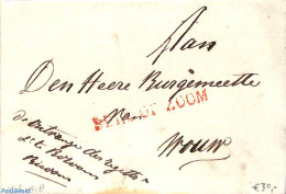 Netherlands 1818 Folding Cover To The Mayor Of Wouw From Bergen Op Zoom, Postal History - ...-1852 Precursores
