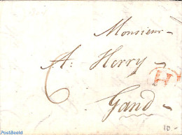 Netherlands 1807 Folding Letter From Amsterdam To Gent, Postal History - ...-1852 Prephilately