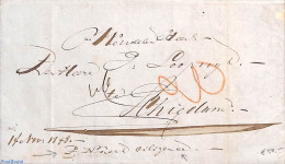 Netherlands 1848 Folding Letter From Amsterdam To Schiedam, Postal History - ...-1852 Precursores