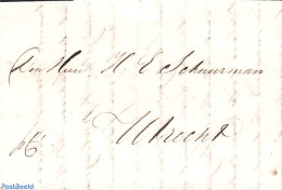 Netherlands 1826 Folding Letter From Dordrecht (see Mark) To Utrecht, Postal History - ...-1852 Precursori