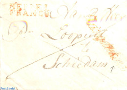 Netherlands 1818 Folded Letter From Meppel To Schiedam (with Meppel Mark) AANGETEKEND, Postal History - ...-1852 Precursori