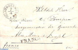 Netherlands 1840 Folded Cover From S Hertogenbosch (see Mark) To Maren & Kessel, Postal History - ...-1852 Precursores