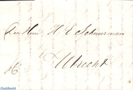Netherlands 1828 Folding Letter From Dordrecht To Utrecht Par Couvert, Postal History - ...-1852 Vorläufer