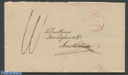 Netherlands 1868 Memorandum Sent To Amsterdam, Postal History - Storia Postale