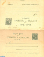 Spain 1884 Reply Paid Postcard 5/5c, Unused Postal Stationary - Lettres & Documents