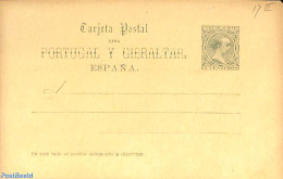 Spain 1889 Postcard, 5c, Bottom Text 55mm, Unused Postal Stationary - Lettres & Documents