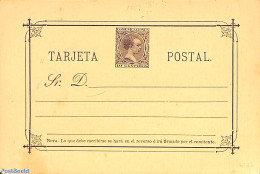 Spain 1889 Postcard 10cs Brown, Unused Postal Stationary - Lettres & Documents