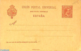 Spain 1892 Postcard, 10c, Direcccion (with 3xc), Unused Postal Stationary - Brieven En Documenten