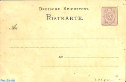 Germany, Empire 1887 Illustrated Postcard 5pf, Wartburg, Pinholes In Card, Unused Postal Stationary - Lettres & Documents