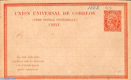 Chile 1881 Postcard 3c, Unused Postal Stationary - Chile