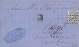 Belgium 1869 Folding Letter From Antwerp To The Mayor Of Best , Postal History - Cartas & Documentos