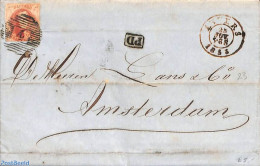 Belgium 1853 Folding Letter From Antwerpen To Amsterdam. See Anvers Mark., Postal History - Brieven En Documenten