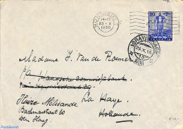 Switzerland 1936 Envelope From Monsteaux To The Hague , Postal History - Cartas & Documentos