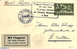 Switzerland 1926 Airmail To St.Gallen, Postal History - Covers & Documents