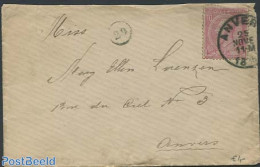 Belgium 1885 Little Envelope From And To Antwerpen, Postal History - Briefe U. Dokumente