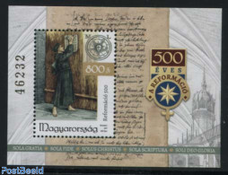 Hungary 2017 500 Years Reformation S/s, Mint NH, Religion - Religion - Art - Handwriting And Autographs - Nuovi