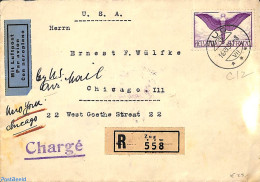 Switzerland 1935 Registered Letter To Chicago. , Postal History - Brieven En Documenten