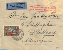 Switzerland 1934 Airmail To Stuttgard , Postal History - Brieven En Documenten