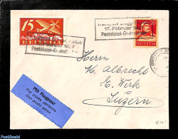 Switzerland 1927 Condolence Letter To Luzern. Airmail, Postal History - Cartas & Documentos