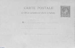 Monaco 1886 Postcard 10c, Unused Postal Stationary - Cartas & Documentos