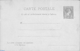 Monaco 1891 Reply Paid Postcard 10/10c, Unused Postal Stationary - Lettres & Documents