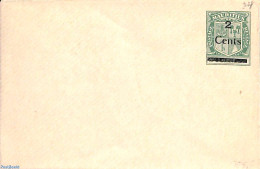 Mauritius 1924 Envelope 2 Cents On 4 Cents, Unused Postal Stationary - Maurice (1968-...)