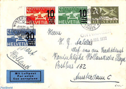 Switzerland 1937 Airmail From Winterthur To Amsterdam. , Postal History - Covers & Documents