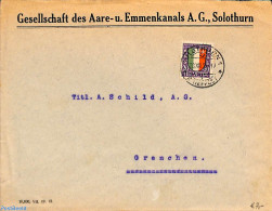 Switzerland 1928 Envelope To Grenchen , Postal History - Cartas & Documentos