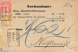 Switzerland 1880 Postcard To Wolflinswyl, Postal History - Storia Postale