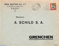 Switzerland 1925 Envelope To Grenchen , Postal History - Brieven En Documenten