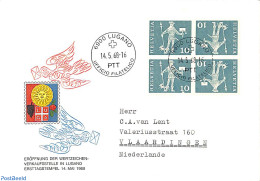 Switzerland 1968 Beautiful Enveloe From Lugano To Vlaardingen, Holland. , Postal History - Lettres & Documents