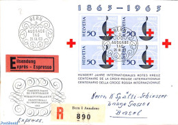 Switzerland 1961 Registered Envelope From Bern To Basel, Sent With Express , Postal History - Brieven En Documenten