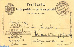 Switzerland 1906 Postcard From Bern To Lausanne , Postal History - Briefe U. Dokumente