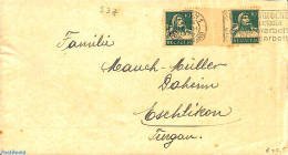 Switzerland 1928 Envelope And Card To Lungau, Postal History - Covers & Documents
