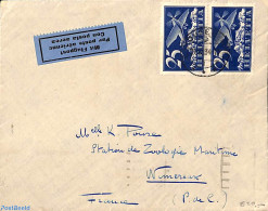 Switzerland 1934 Airmail From Zwitserland To France, Postal History - Lettres & Documents